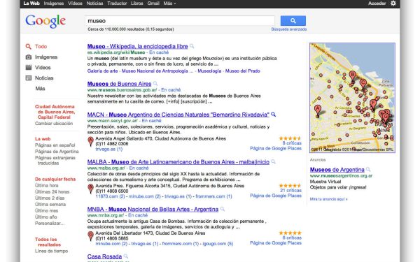 Google SERP o página de resultado de búsqueda de Google
