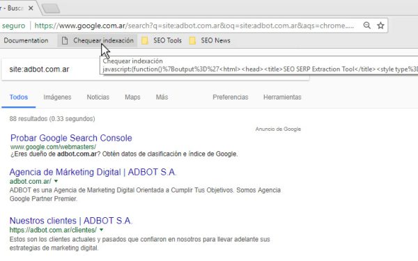 Cómo copiar URLs de un SERP de Google para trabajarlo